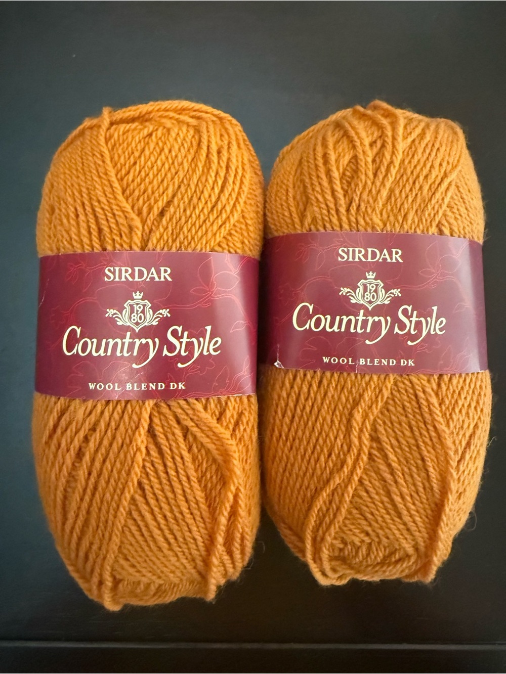 Sirdar Country Style Wool Blend Sweater Yarn - Amber Color 2 Skeins